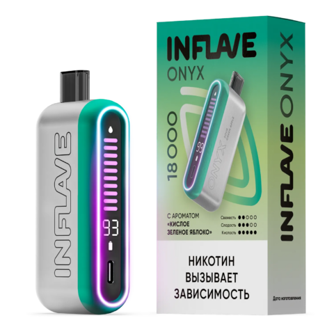 INFLAVE ONYX STRONG - Кислое зеленое яблоко